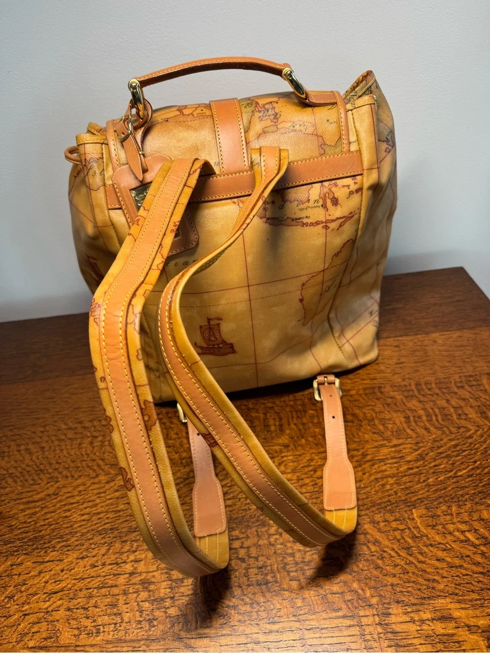 Alviero Martini Classe Geo Classic Map Backpack - Like New
